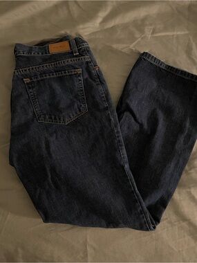 Eddie Bauer Specially Dyed 100% Cotton Women’s 12 Straight Dark Blue Jeans